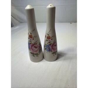 Old Foley James Kent Ltd Salt And Pepper Shakers Floral Pattern Vintage England